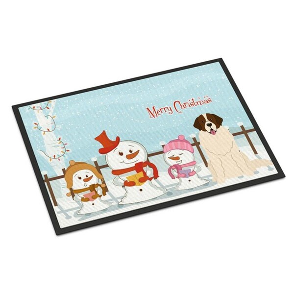Carolines Treasures Merry Christmas Carolers Moscow Watchdog Indoor or Outdoor Mat, 18 x 0.25 x 27 in. BB2358MAT - main
